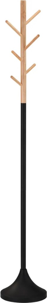 Appendiabiti W58 in legno naturale/nero - H176 cm