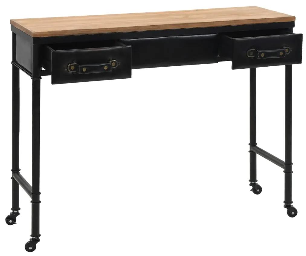 Tavolo consolle in mdf e legno di abete 100x33,5x80 cm
