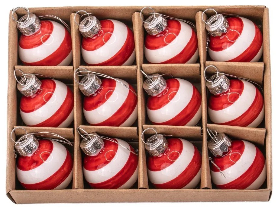 Set di palline di Natale in vetro fatte a mano 12 pz ø 3 cm Mini Bauble – Sass &amp; Belle