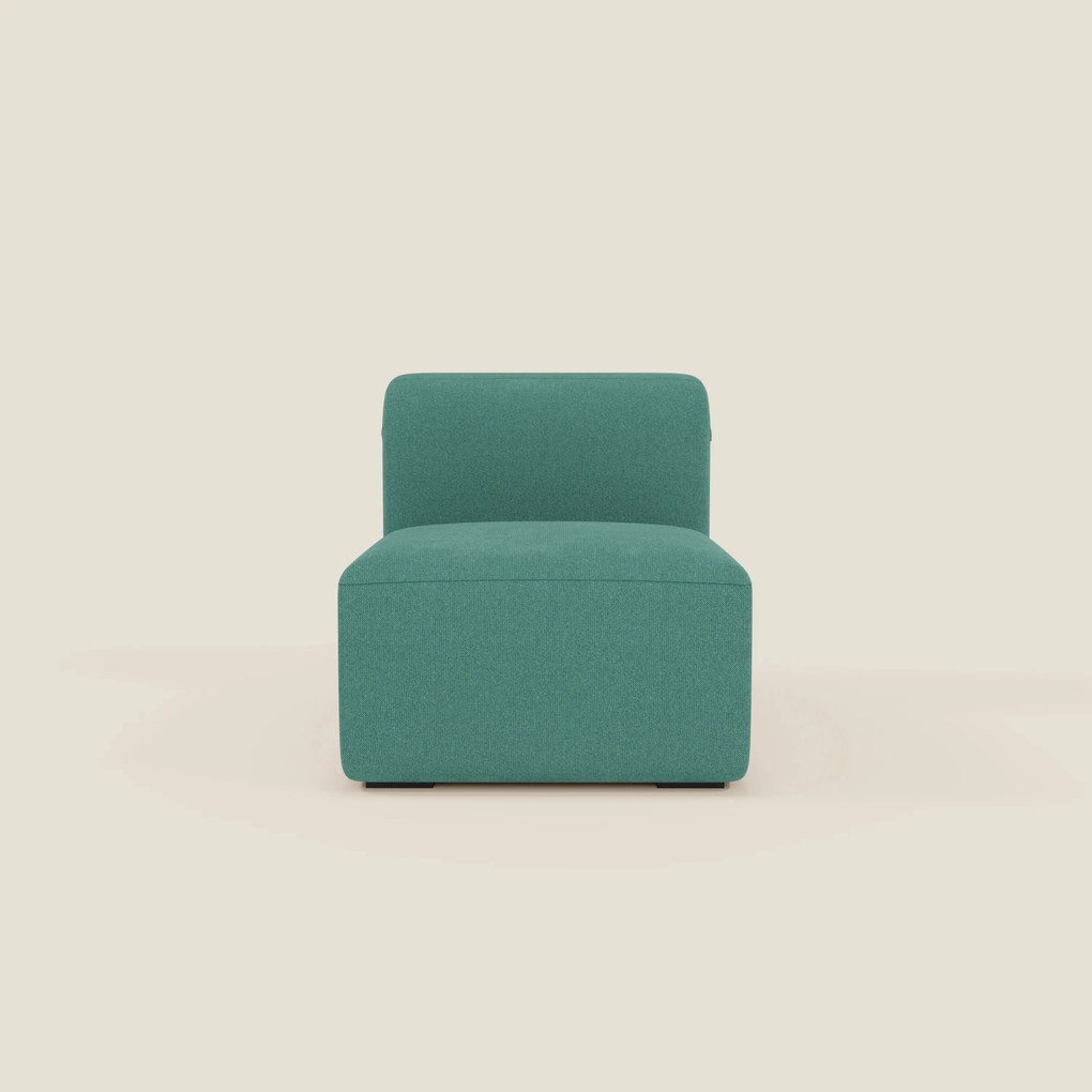 BonBon modulo centrale 70 cm – Poltrona o elemento componibile in tessuto smacchiabile T23 verde acqua