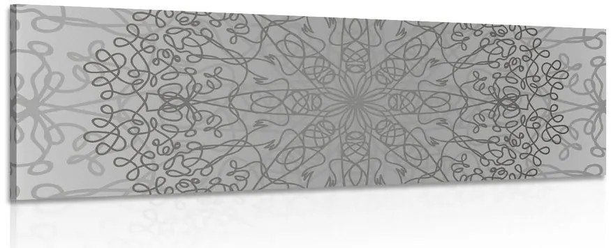 Quadro su tela – Ornamento circolare grigio