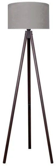 Brilagi - Lampada con piedistallo VELVET 1xE27/60W/230V wenge/grigio