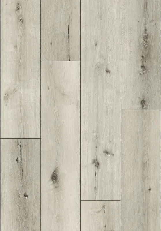 Mexen Silver Lake pannelli vinilici 1240 x 182 mm SPC 6,5 mm, sottostrato IXPE 1,5 mm, 4 V-Fuga, Rovere