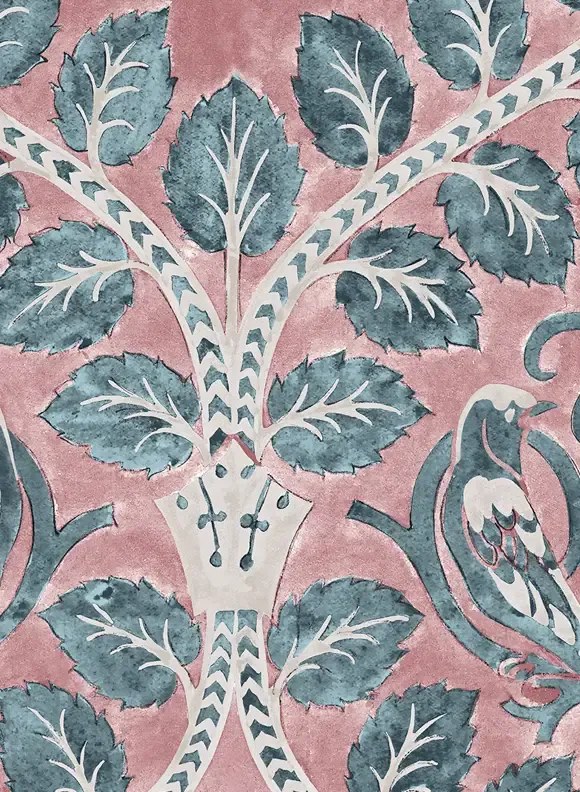 Lewis & Wood Carta da parati Berry Brothers - Raspberry