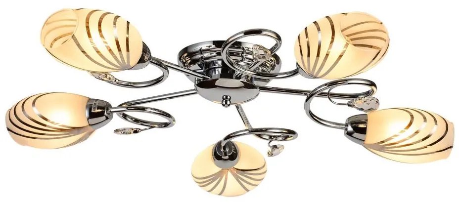 Brilagi - Lampadario a plafone MEGAPOLIS 5xE14/60W/230V cromo lucido