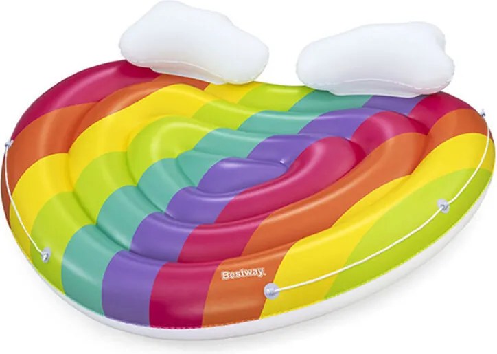 Bestway Isola Galleggiante Gonfiabile Arcobaleno 175x163 cm Spiaggia e Piscina 43722