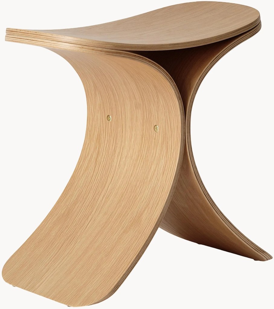 Sgabello in legno di quercia Luno