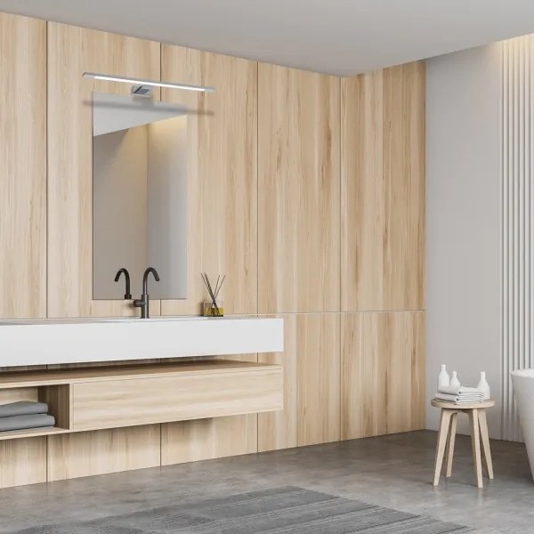 Applique LED per specchio da bagno SHINE, 12W/230V, 60 cm, IP44, cromo lucido