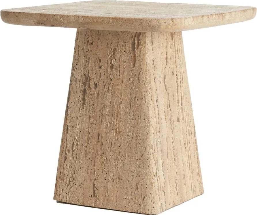 Tavolino con piano in pietra 45x45 cm Kepami - Light &amp; Living