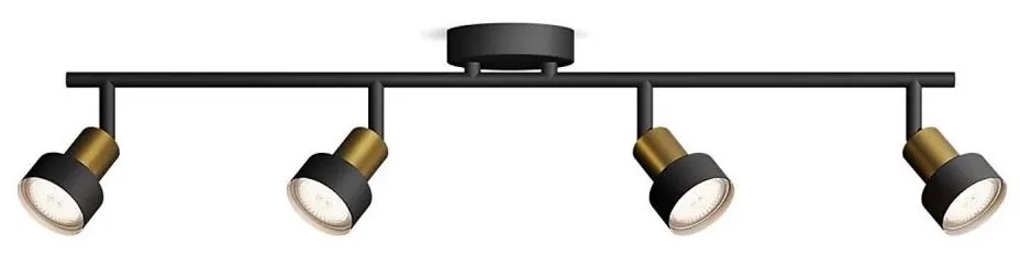 Philips - Faretto CONDUIT 4xGU10/5W/230V nero/ottone