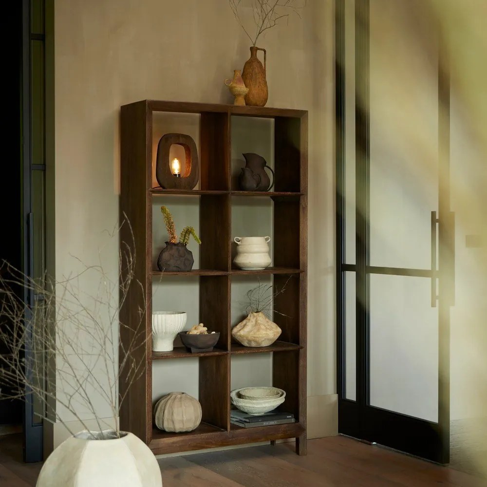 Lampada da tavolo marrone (altezza 30 cm) Kelafo - Light &amp; Living