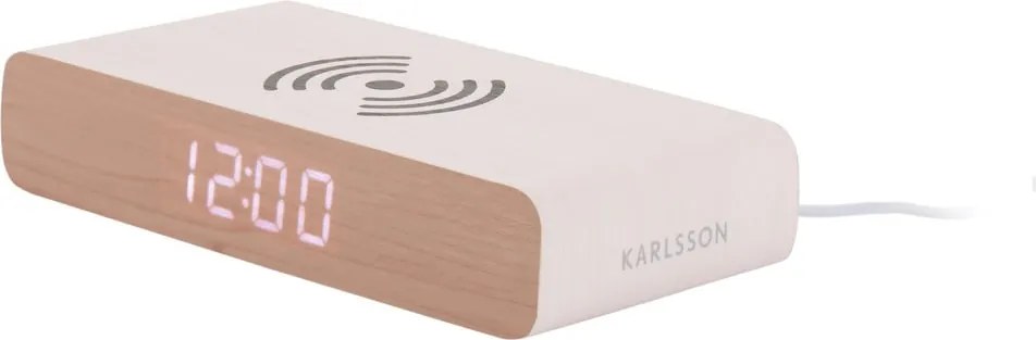 Sveglia digitale con ricarica wireless Retro Flat LED – Karlsson