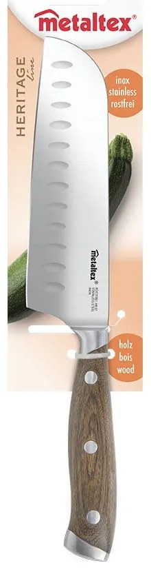 Coltello santoku in acciaio inox Heritage - Metaltex
