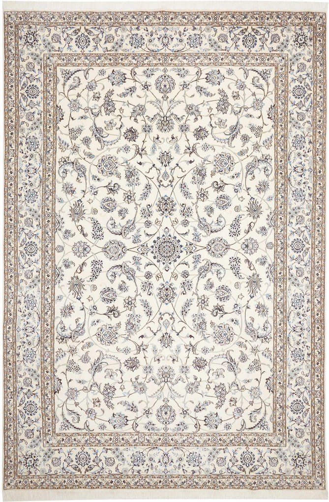 Nain Tappeto 360x240 Beige (Iran) Annodato A Mano