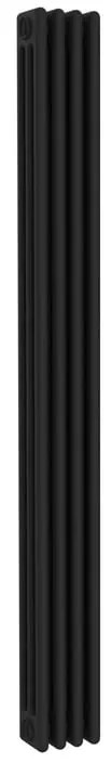Radiatore acqua calda Comby in acciaio 3 colonne, 4 elementi, interasse 1935 mm, nero