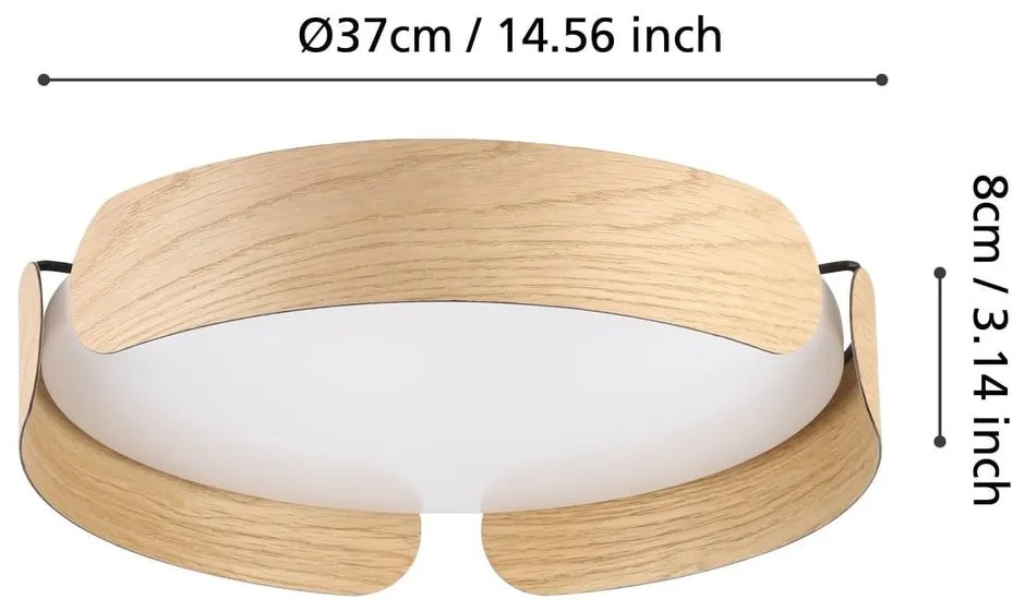 Plafoniera LED bianca/di colore naturale VALCASOTTO – EGLO