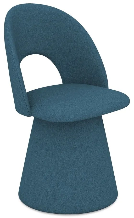 Sedia da pranzo blu in imbottito Kalo – Makamii