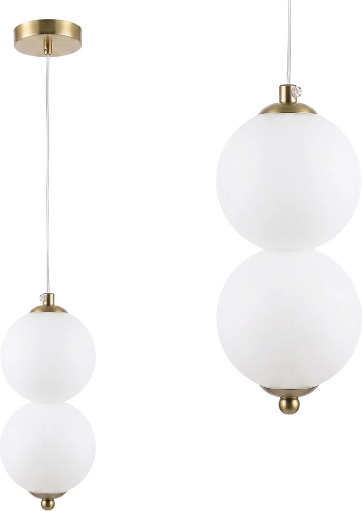 Lampada a sospensione a LED LHJ117-2CP oro spazzolato