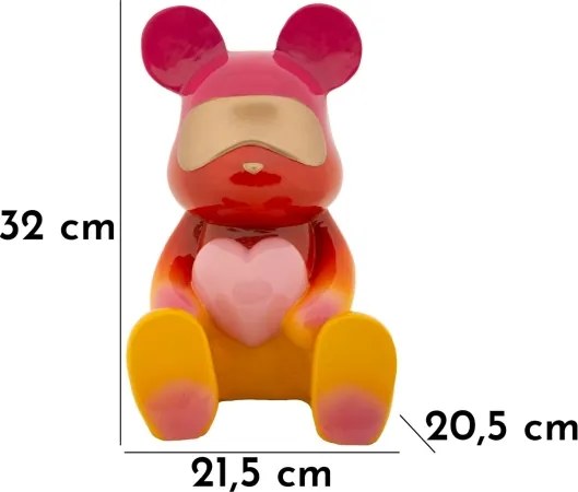 Orsetto Rainbow Seduto Cm 21,5X20,5X32