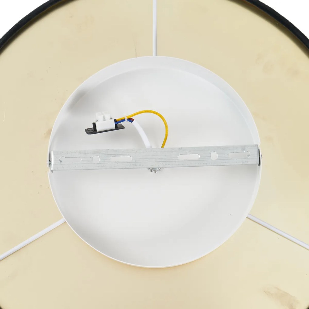 Plafoniera moderna in velluto nero con LED dimmerabile a 3 livelli - Bredow