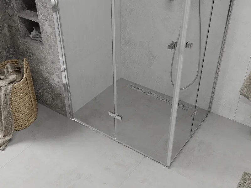 Mexen Lima Duo cabina doccia pieghevole 100 x 80 cm, trasparente, cromo - 856-100-080-02-00