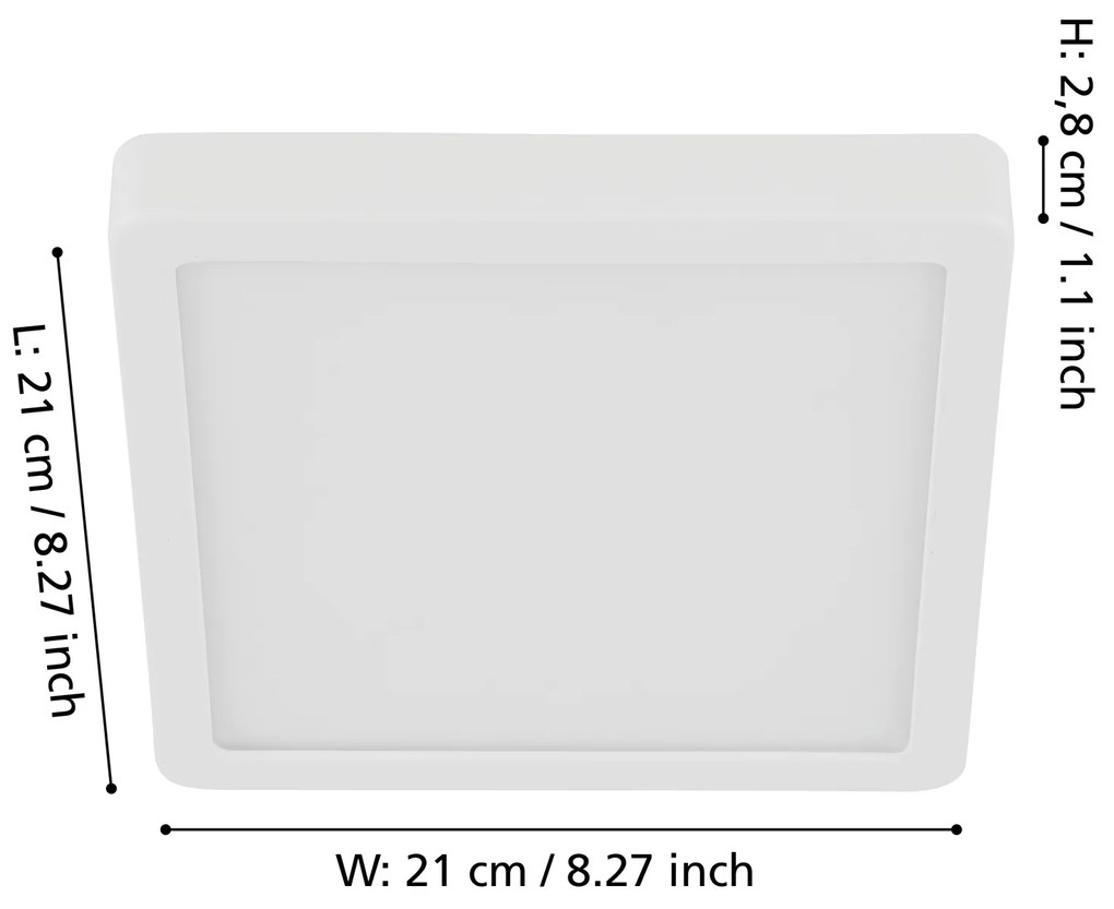 Plafoniera Moderna Fueva 5 Acciaio Bianco Led Integrato 17W 3000K Ip44