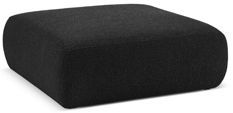 Sgabello in tessuto bouclé nero Molino - Micadoni Home