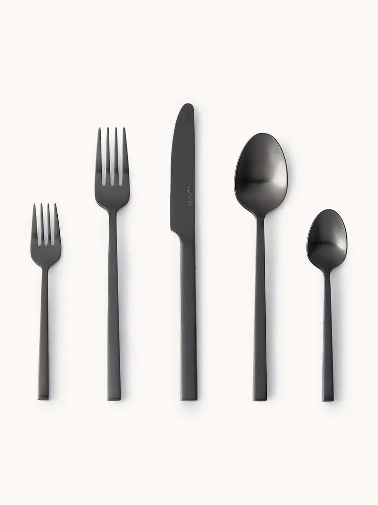 Set di posate spazzolate opache Shine, varie misure