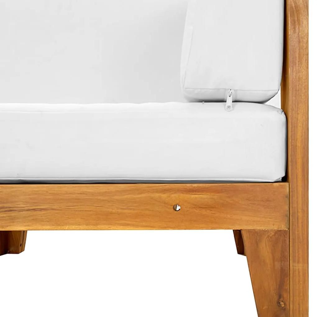 Set divani da giardino 2 pz con cuscini in massello d&#039;acacia
