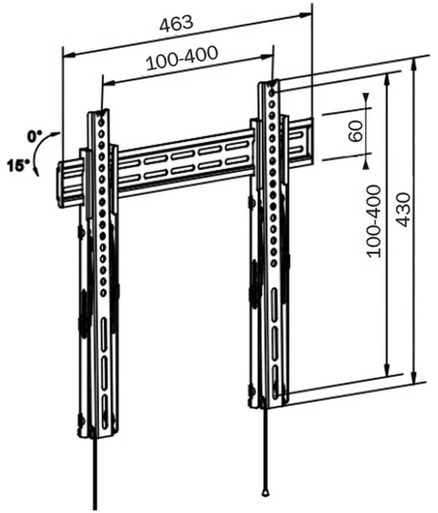 Supporto TV TM Electron TMSLC130S 32"-47" 30 Kg