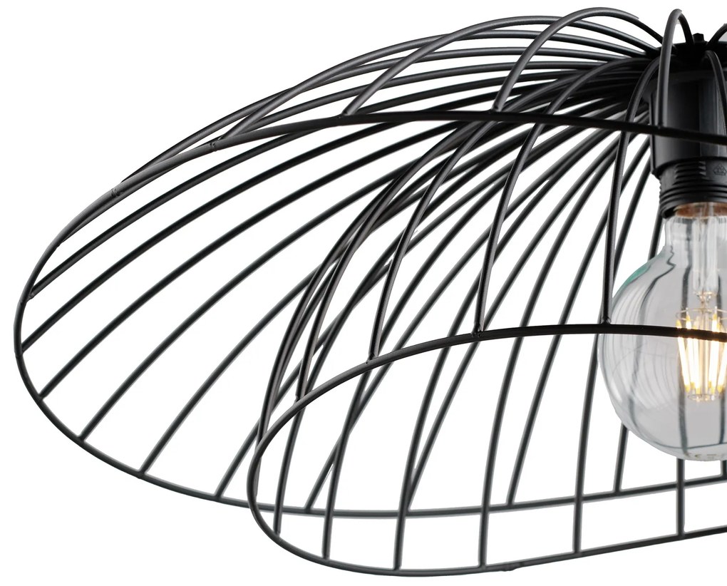 Sospensione Contemporanea Adelaide In Metallo Nero 1 Luce E27