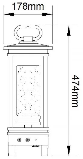 Kichler KL-SOUTH-HOPE-BT-B-OZ - Lampada LED da esterno con altoparlante LED/3W/230V IP44