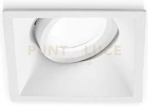 Gfa240-  faretto da incasso in alluminio colore bianco 1 luce attcc...