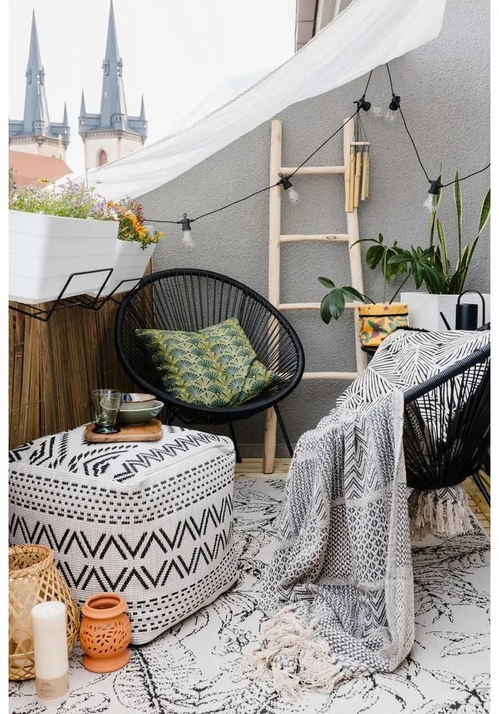 Poltrona da giardino nera in rattan artificiale Avocado - Bonami Selection