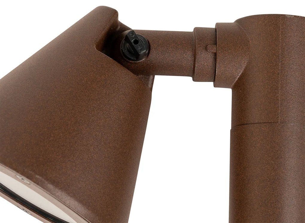 Paletto da esterno moderno marrone ruggine 60 cm IP44 regolabile - Ciara