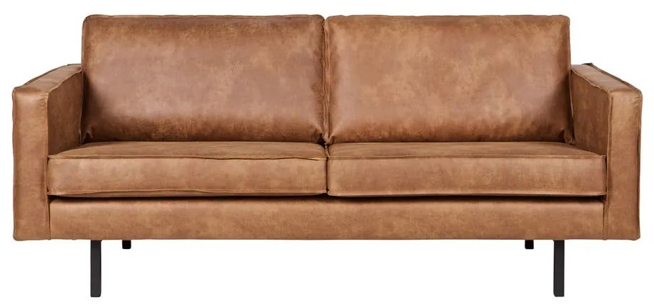 Divano marrone con rivestimento in finta pelle 190 cm Rodeo – WOOOD