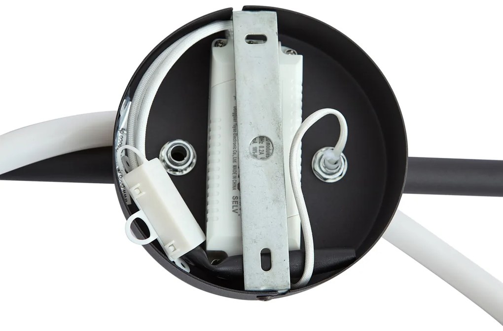 Plafoniera moderna nera con LED dimmerabile a 3 livelli - Keri