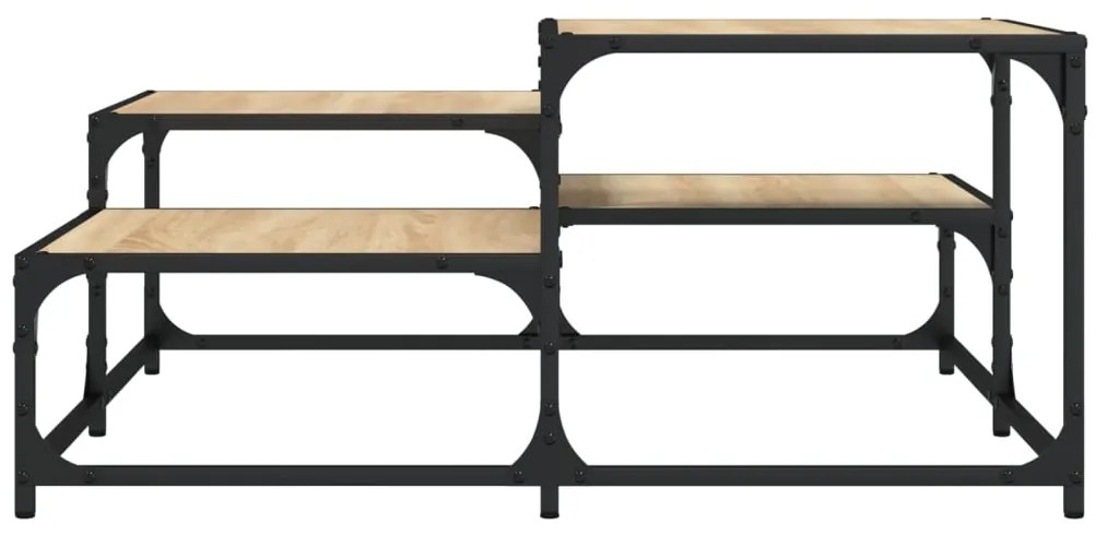 Tavolino salotto rovere sonoma 87,5x87,5x40cm legno multistrato