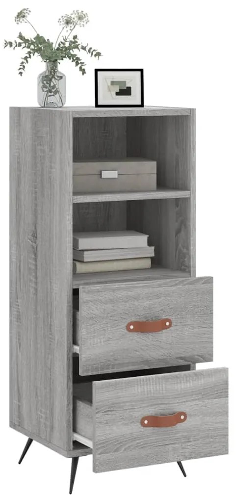 Credenza grigio sonoma 34,5x34x90 cm in legno multistrato