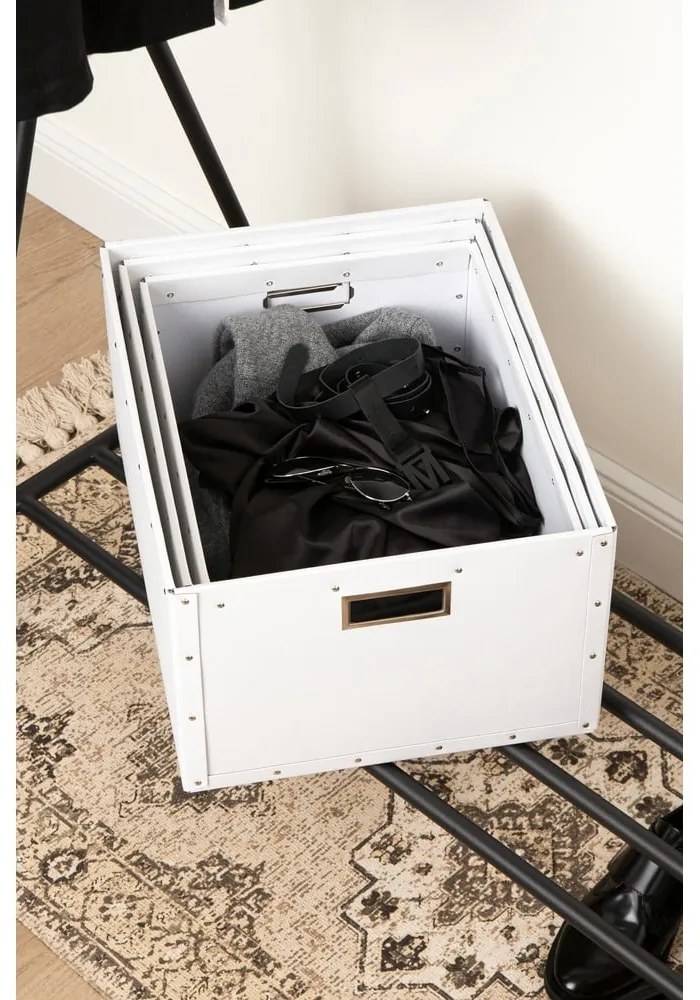 Scatole di cartone bianche in set da 3 Ture - Bigso Box of Sweden