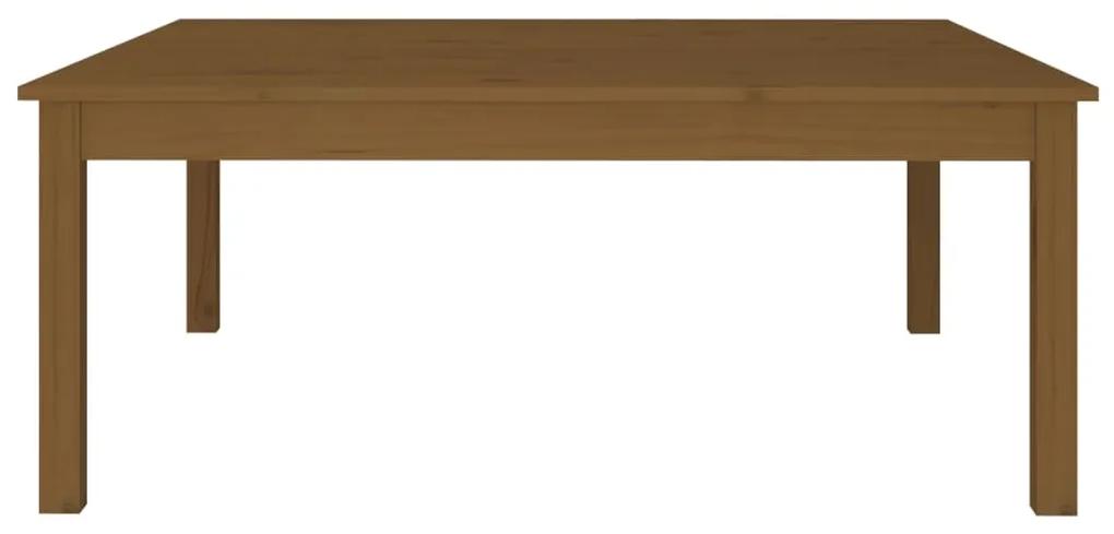 Tavolino da salotto miele 100x100x40 cm legno massello di pino