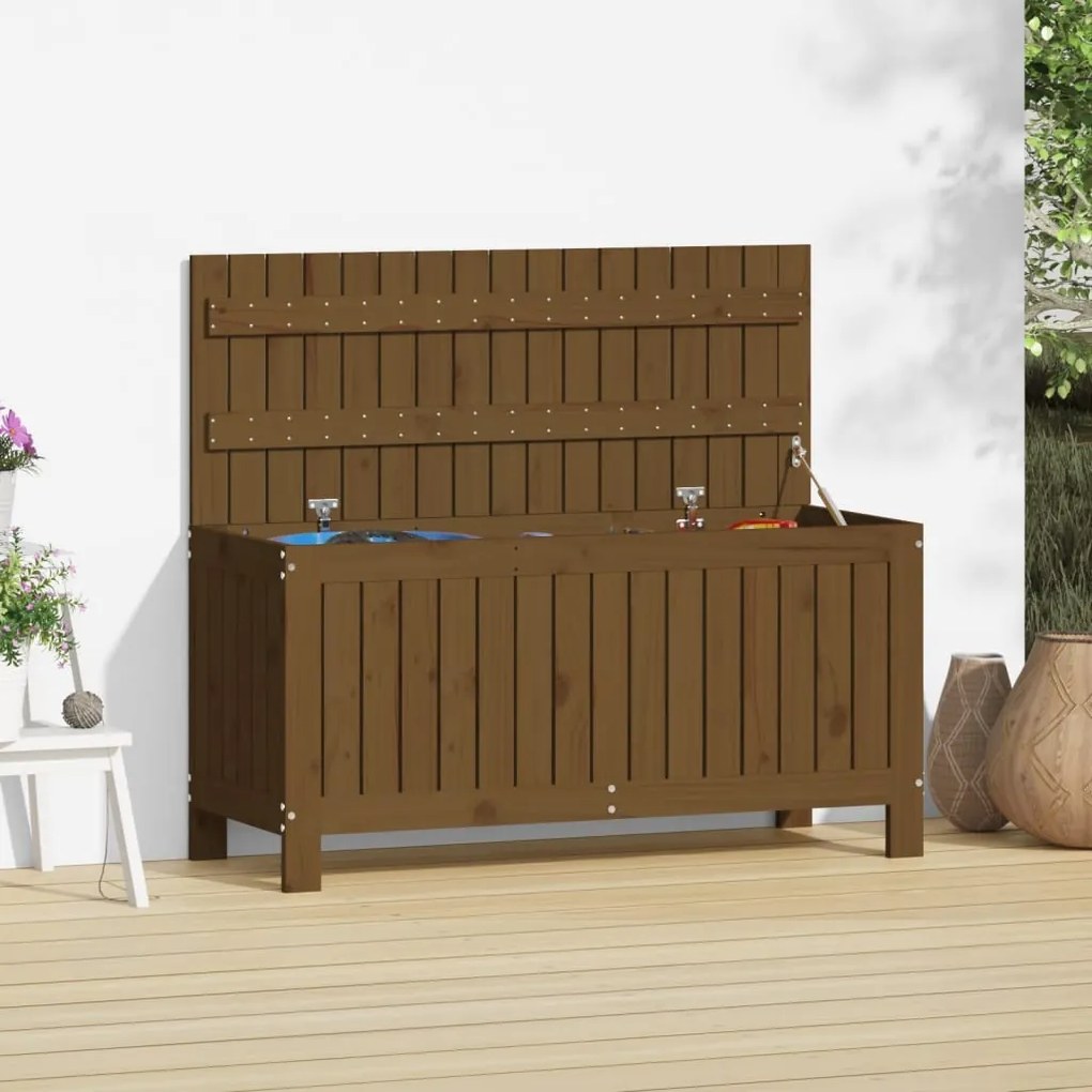 Contenitore Da Giardino Ambra 108x42,5x54cm Legno Massello Pino /
