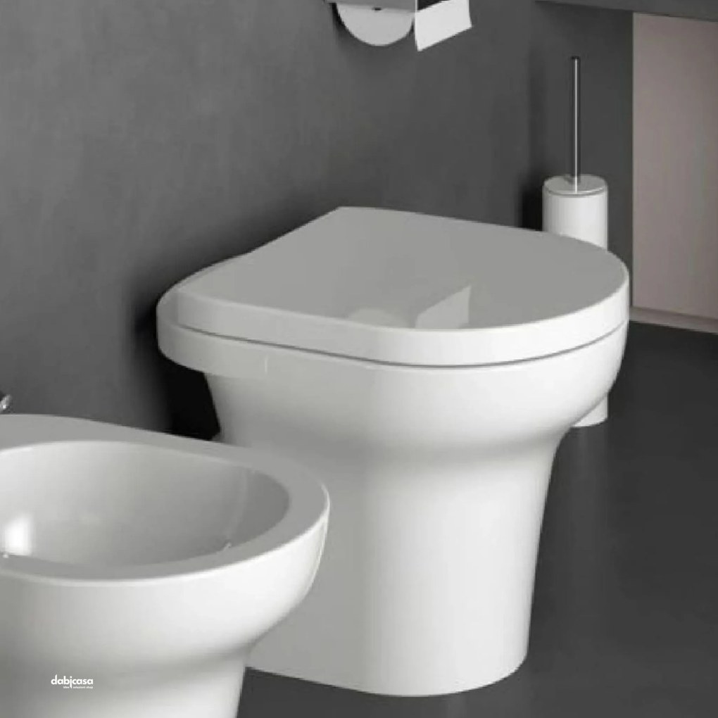 Wc Da Terra Tradizionale Ceramica Cielo Bianco Lucido "Jo"