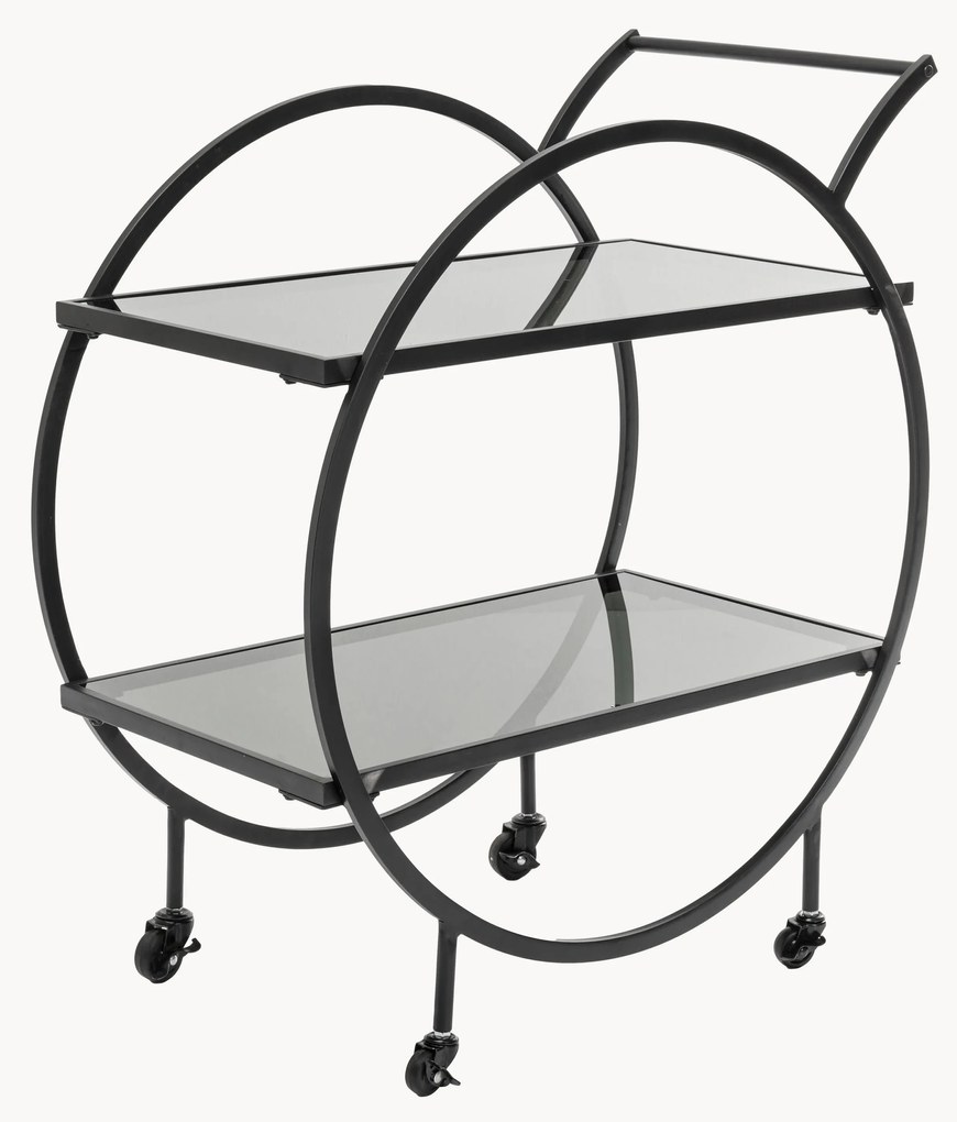 Carrello da portata con piani in vetro Loft