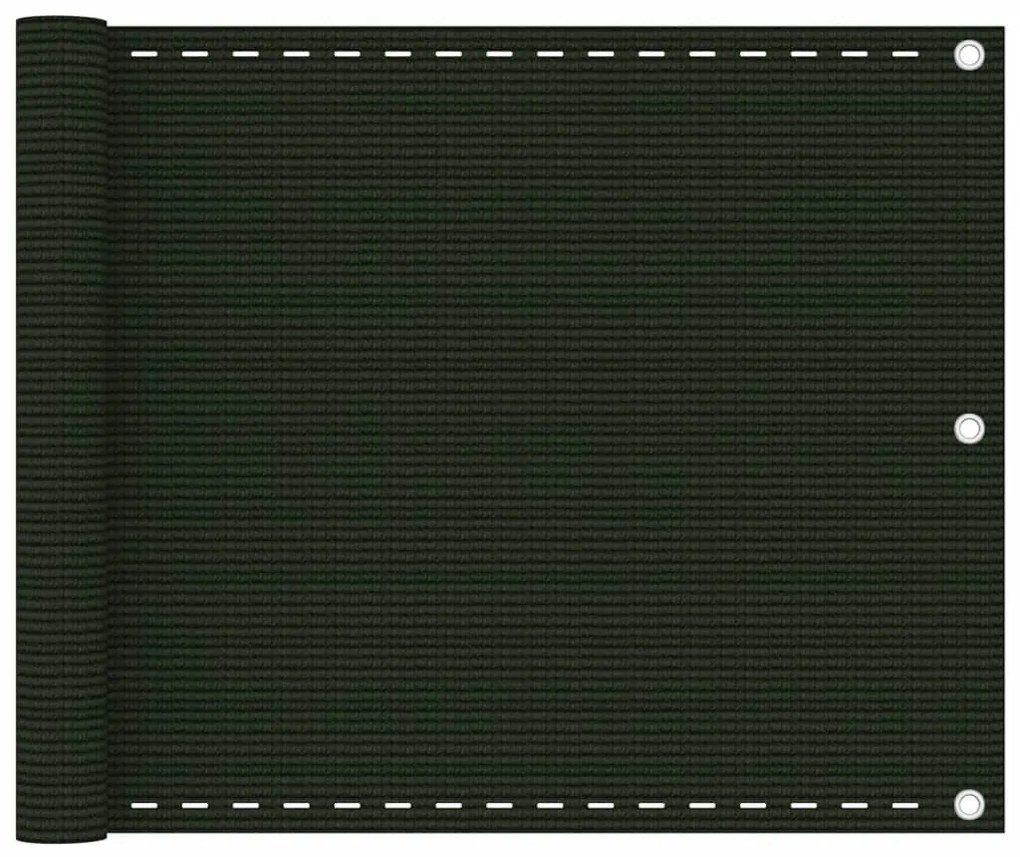 Paravento Per Balcone Verde Scuro 75x300 Cm İn Hdpe /