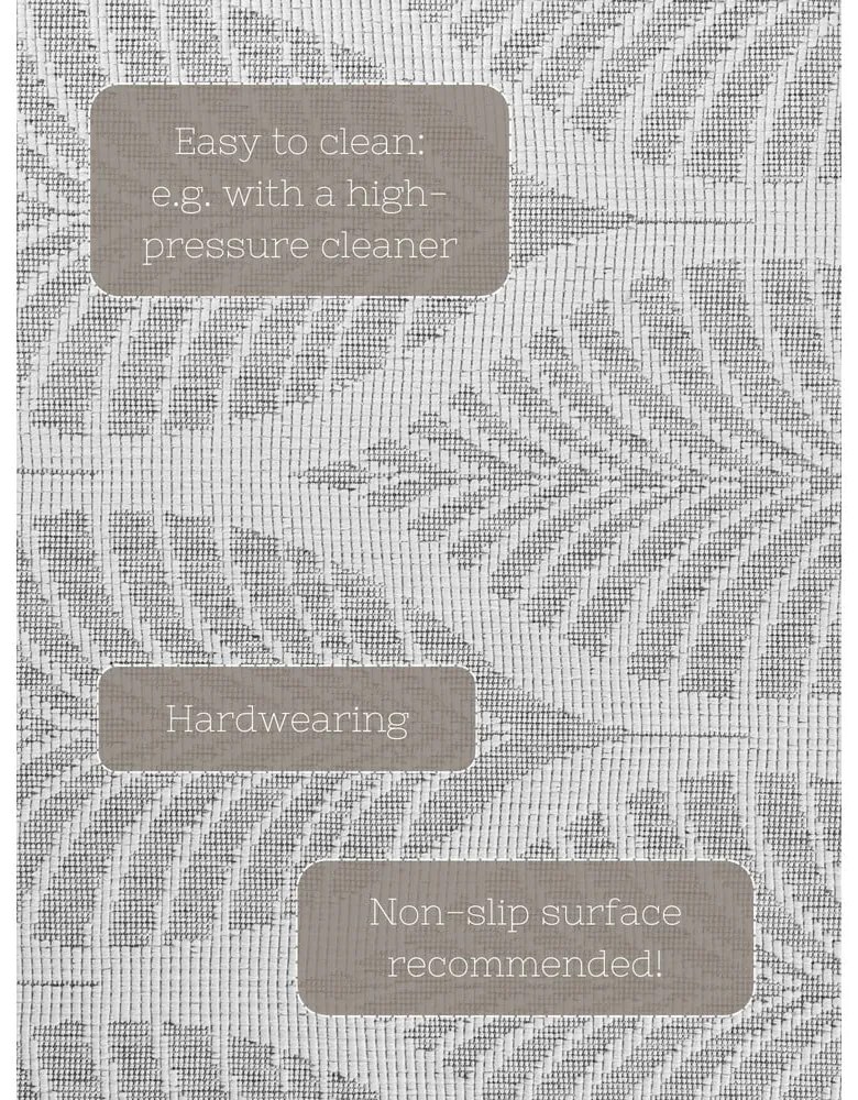 Passatoia da interno ed esterno grigia/avorio 80x250 cm Duet Liora – NORTHRUGS