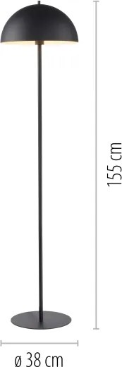 Schöner Wohnen 11727-18 - Lampada da terra ALI 1xE27/25W/230V nero