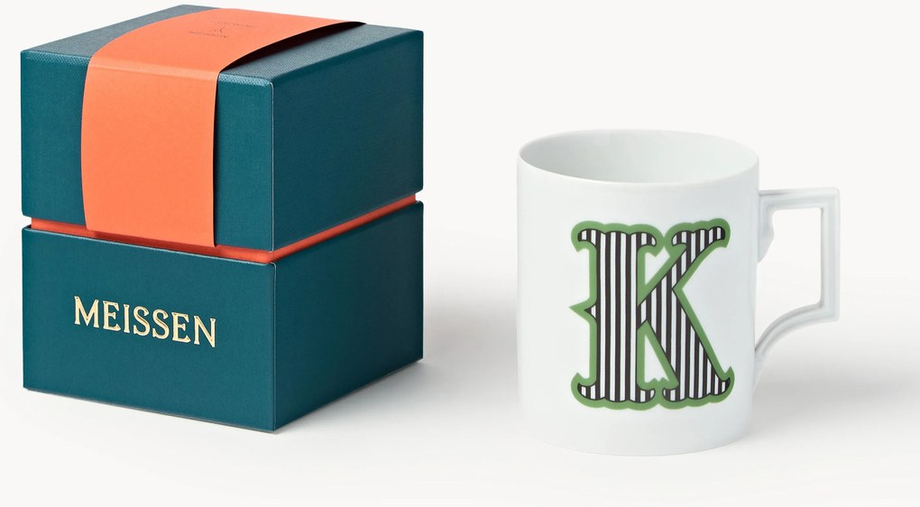 Westwing x MEISSEN, Tazza fatta a mano con motivo decorativo Initials