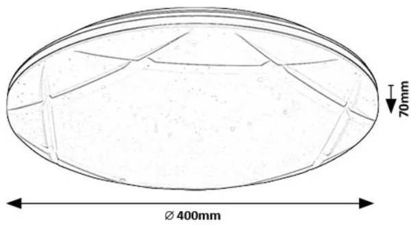 Rabalux 71053 - Plafoniera LED OSWALD LED/24W/230V 4000K diametro 40 cm