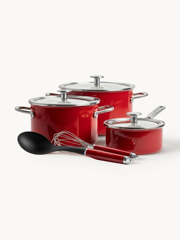 Batteria di pentole da cucina KitchenAid, set da 8